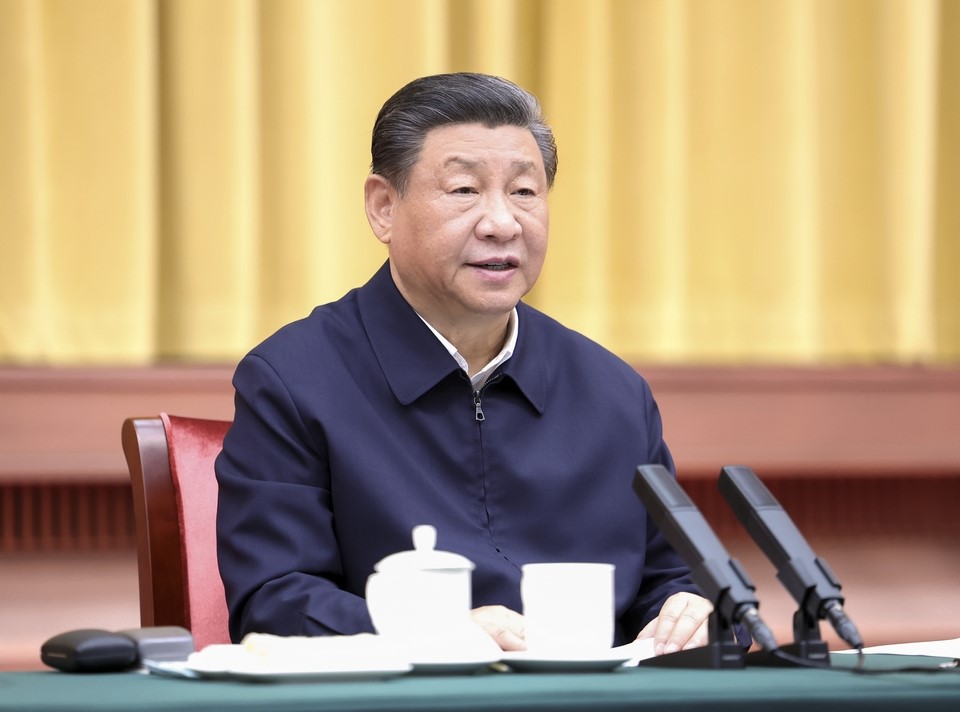2024年3月20日下午，中共中央總書(shū)記、國(guó)家主席、中央軍委主席習(xí)近平在湖南省長(zhǎng)沙市主持召開(kāi)新時(shí)代推動(dòng)中部地區(qū)崛起座談會(huì)并發(fā)表重要講話(huà)。新華社記者 鞠鵬 攝 